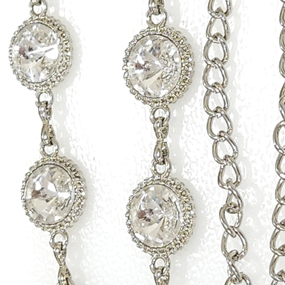 Round Clear Rhinestones Adjustable Belt - Picture 1 of 12